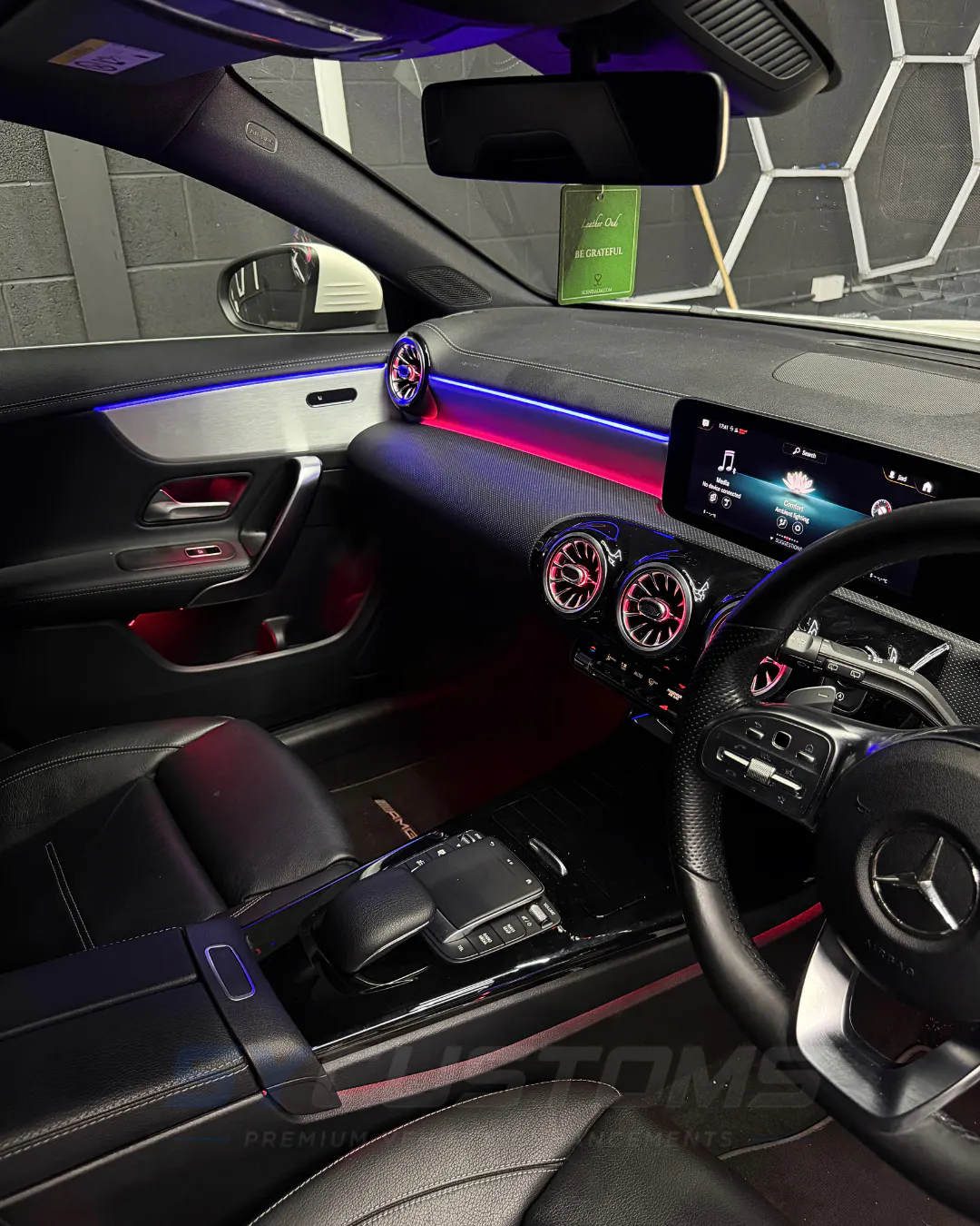 Mercedes A-Class W177 OEM Ambient Lighting, Starlights installation
